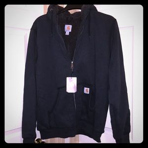 NWT Men’s Carhartt Sherpa lined Navy Sweatshirt